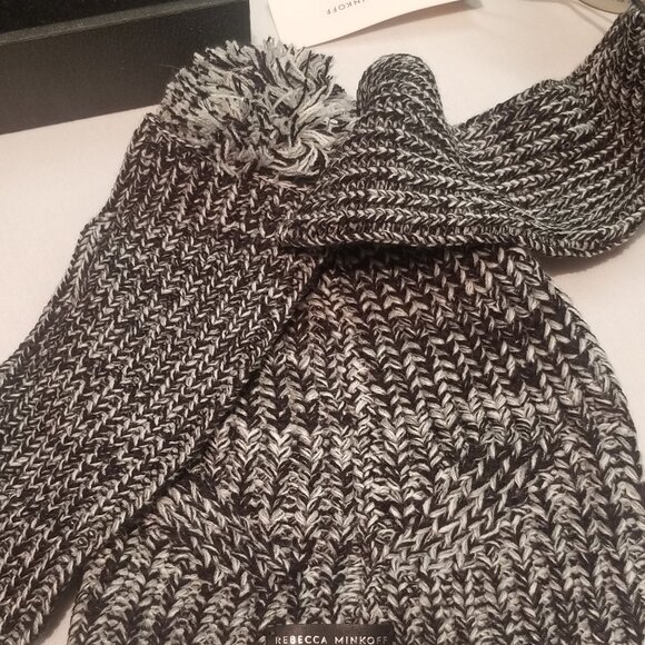 Rebecca Minkoff Marled Pom Pom Beanie & Armwarmer Set - Picture 2 of 5